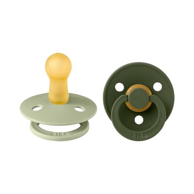 Fopspenen Latex - Rond - 2-pack T2 Sage / hunter green