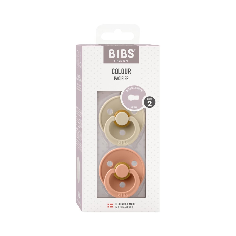 Fopspenen Latex - Rond - 2-pack T2 Peach/vanilla
