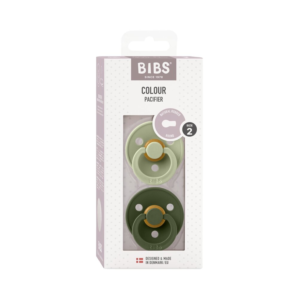 Fopspenen Latex - Rond - 2-pack T2 Sage / hunter green