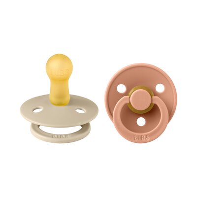 Fopspenen Latex - Rond - 2-pack T2 Peach/vanilla
