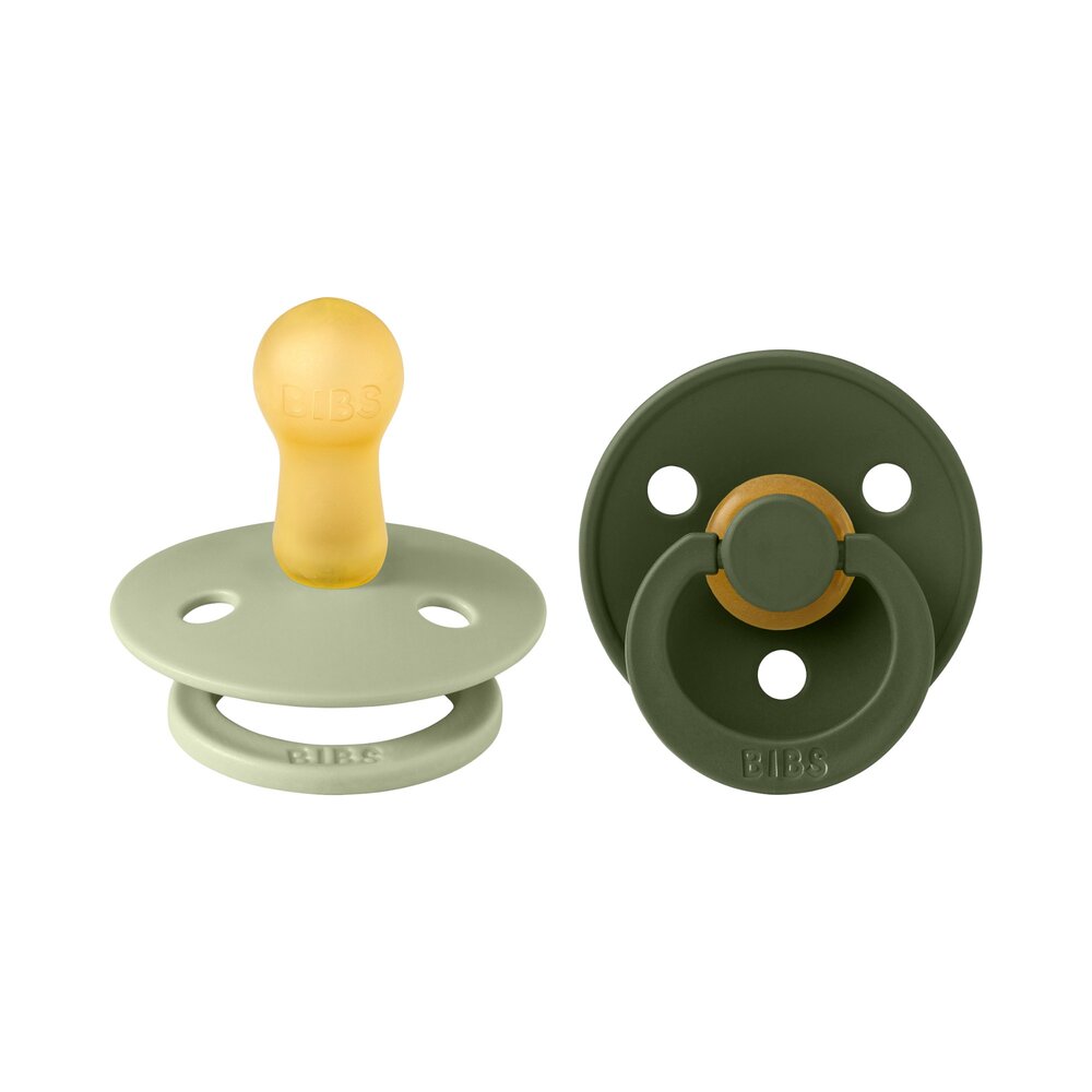 Fopspenen Latex - Rond - 2-pack T3 Sage/huntergreen