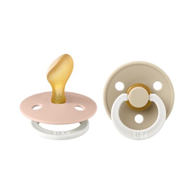 Fopspenen Latex - Anatomisch - Glowdark 2-pack T2 Vani/Blush