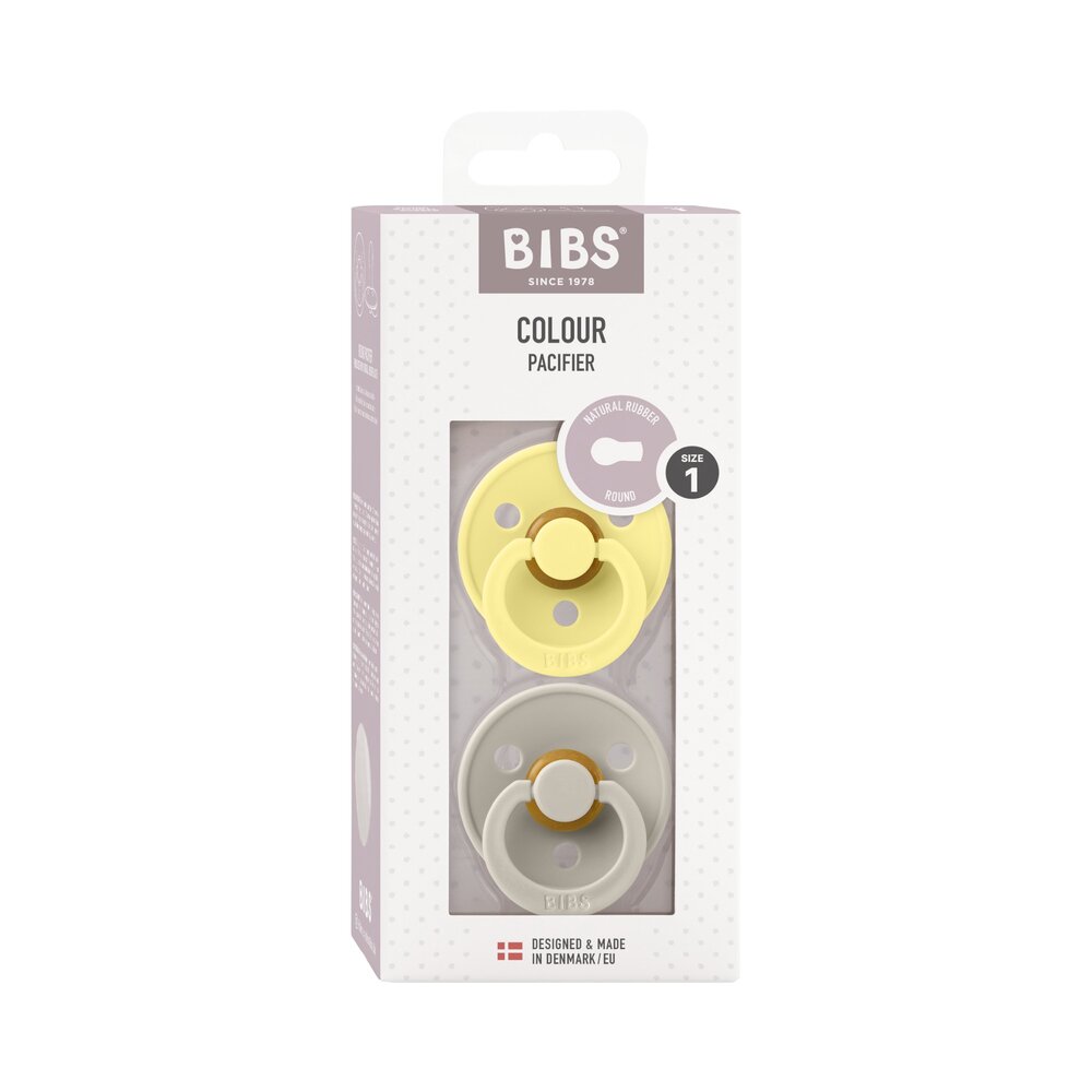 Fopspeen natuurrubber 2-pack T1 Sunshine/sand