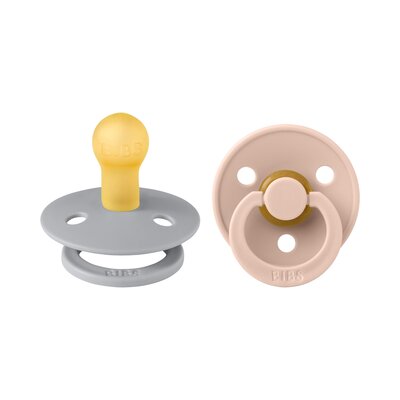 Fopspenen Latex - Rond - 2-pack T1 Cloud/blush