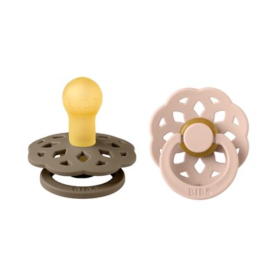 Fopspeen boheme 2-pack T1 Dark oak/blush