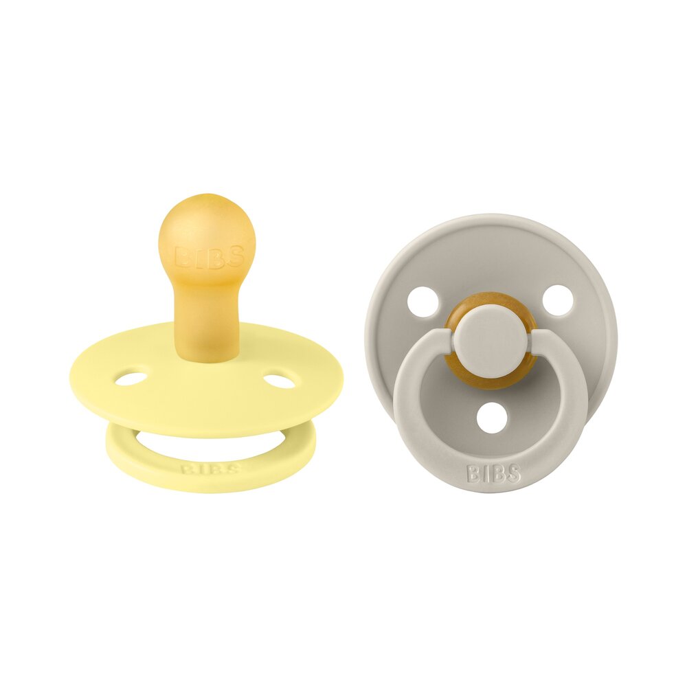 Fopspeen natuurrubber 2-pack T1 Sunshine/sand
