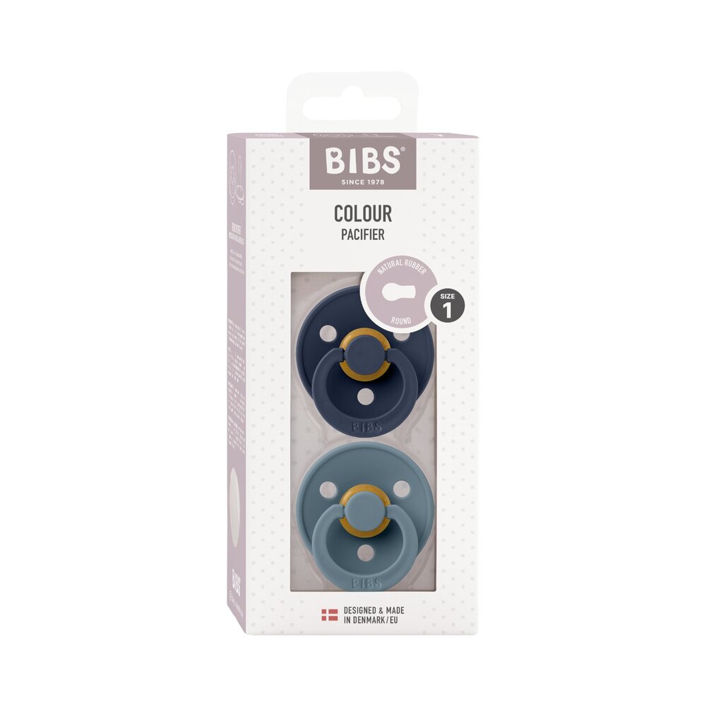 Fopspeen natuurrubber 2-pack T1 Deep space/petrol