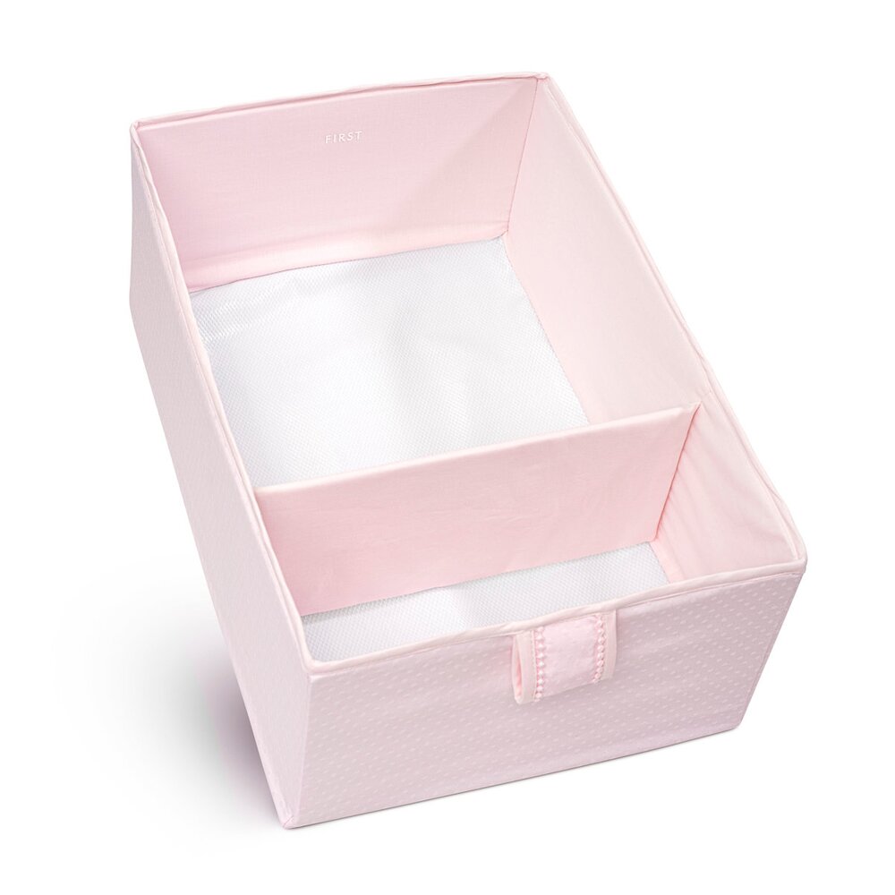 Verzorgingspakket Pretty Pink - Badcape met washandje Arne
 + Opbergmand Dion