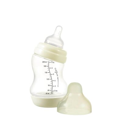 S-fles natural wide 200ml Wit