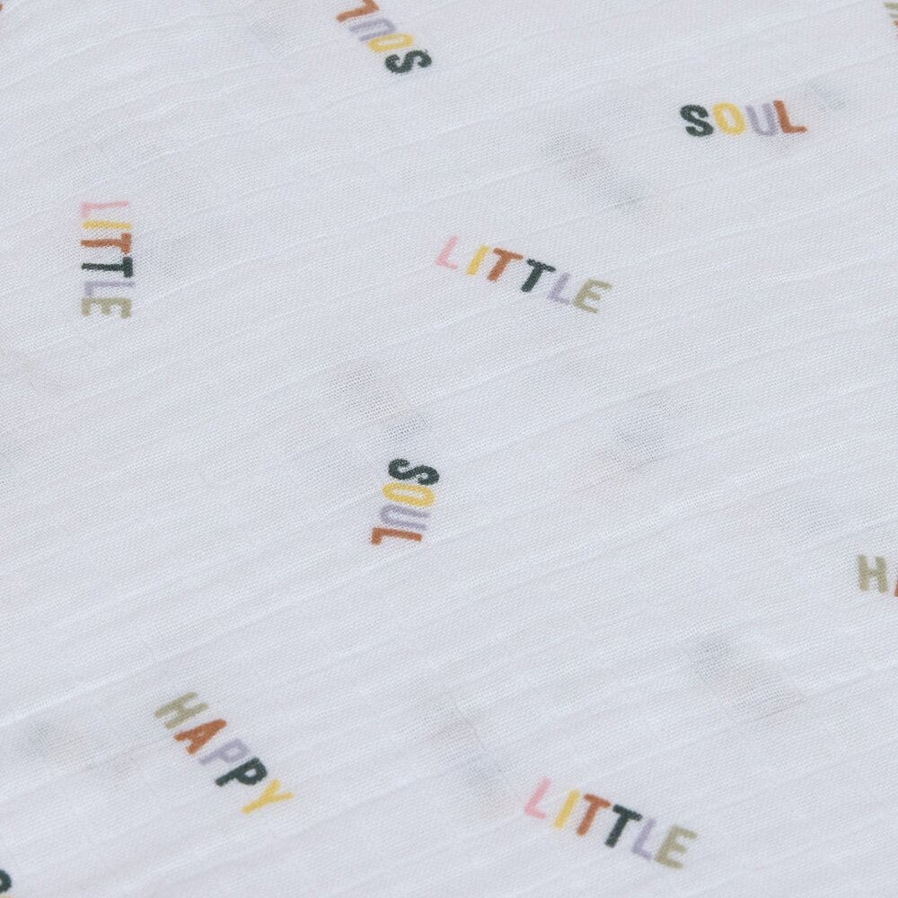 Swaddle & Burp Blanket L GOTS Happy Fruits 3 pcs, 85 x 85 cm Lemon