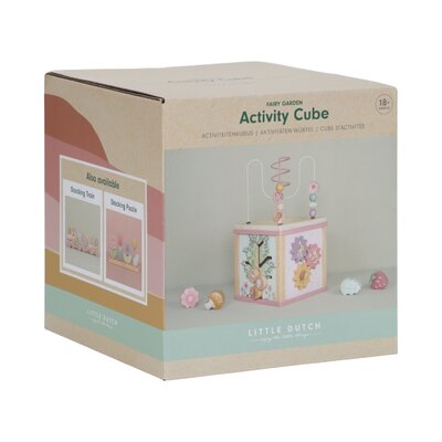 Houten activiteitenkubus Fairy Garden