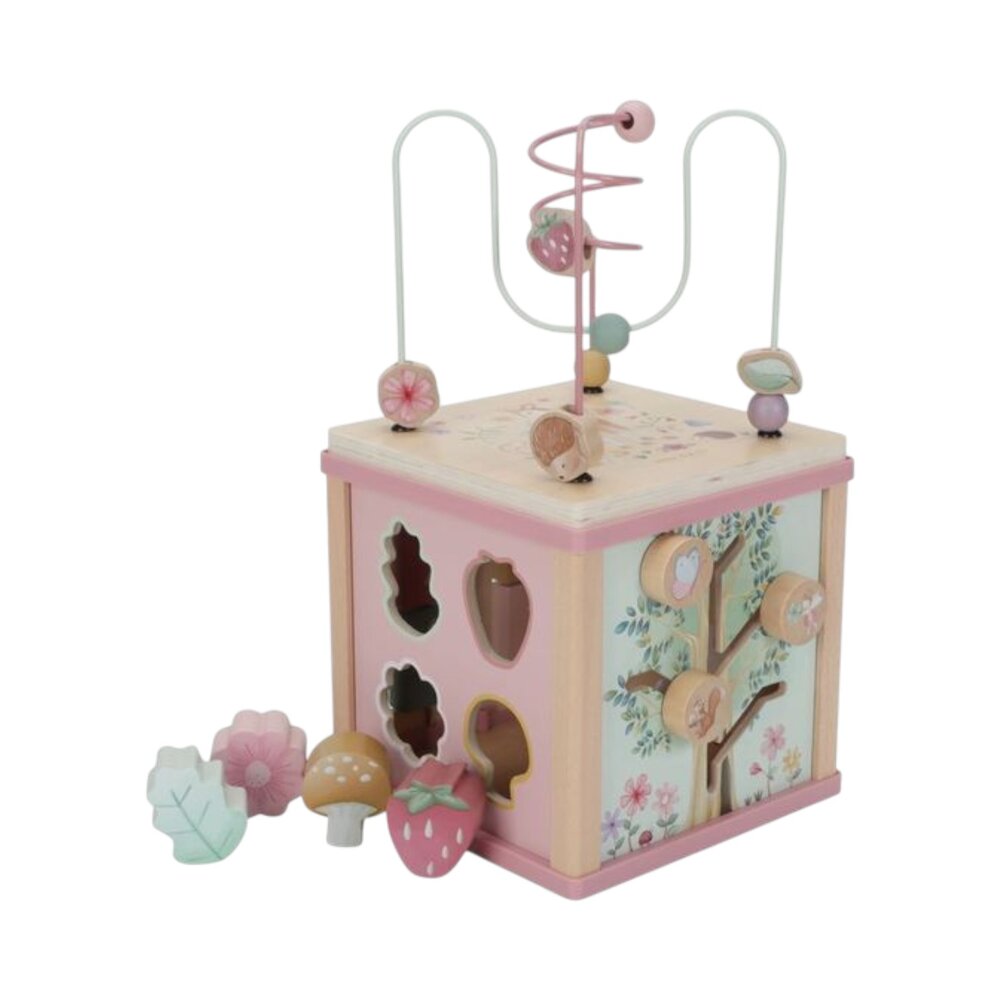 Houten activiteitenkubus Fairy Garden