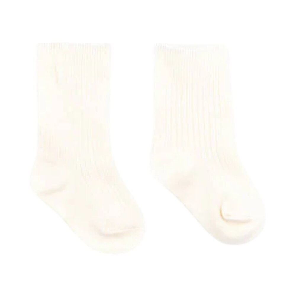 Bamboo sokken geribbeld Offwhite