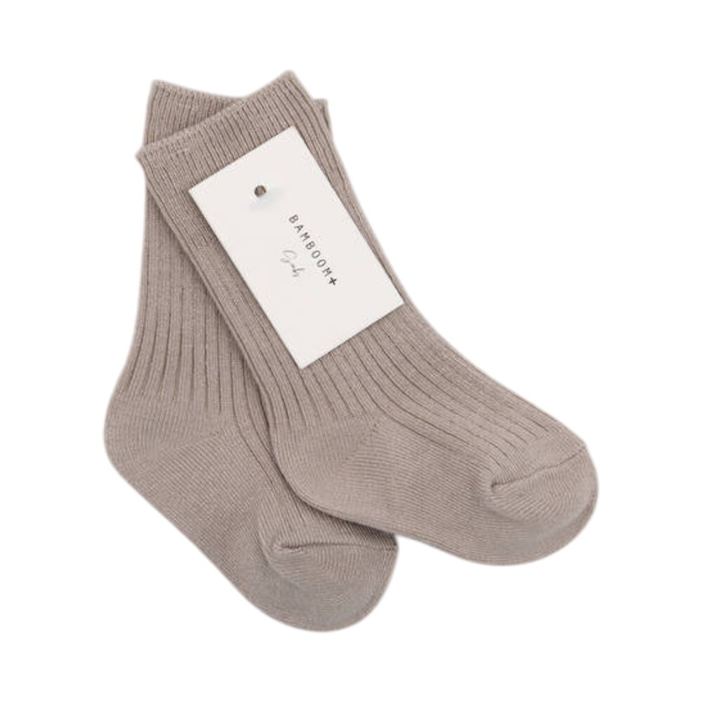 Bamboo sokken geribbeld Sand 