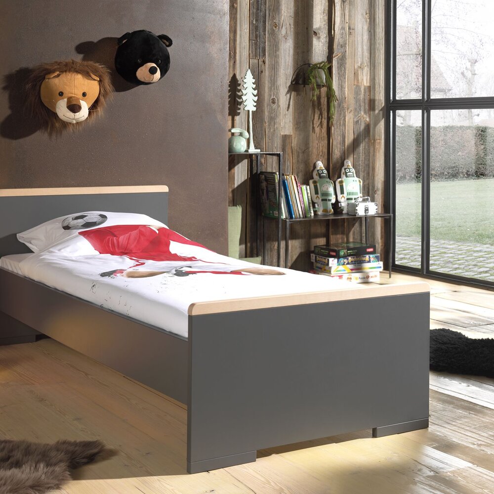 London Bed 90 X 200 cm Antraciet