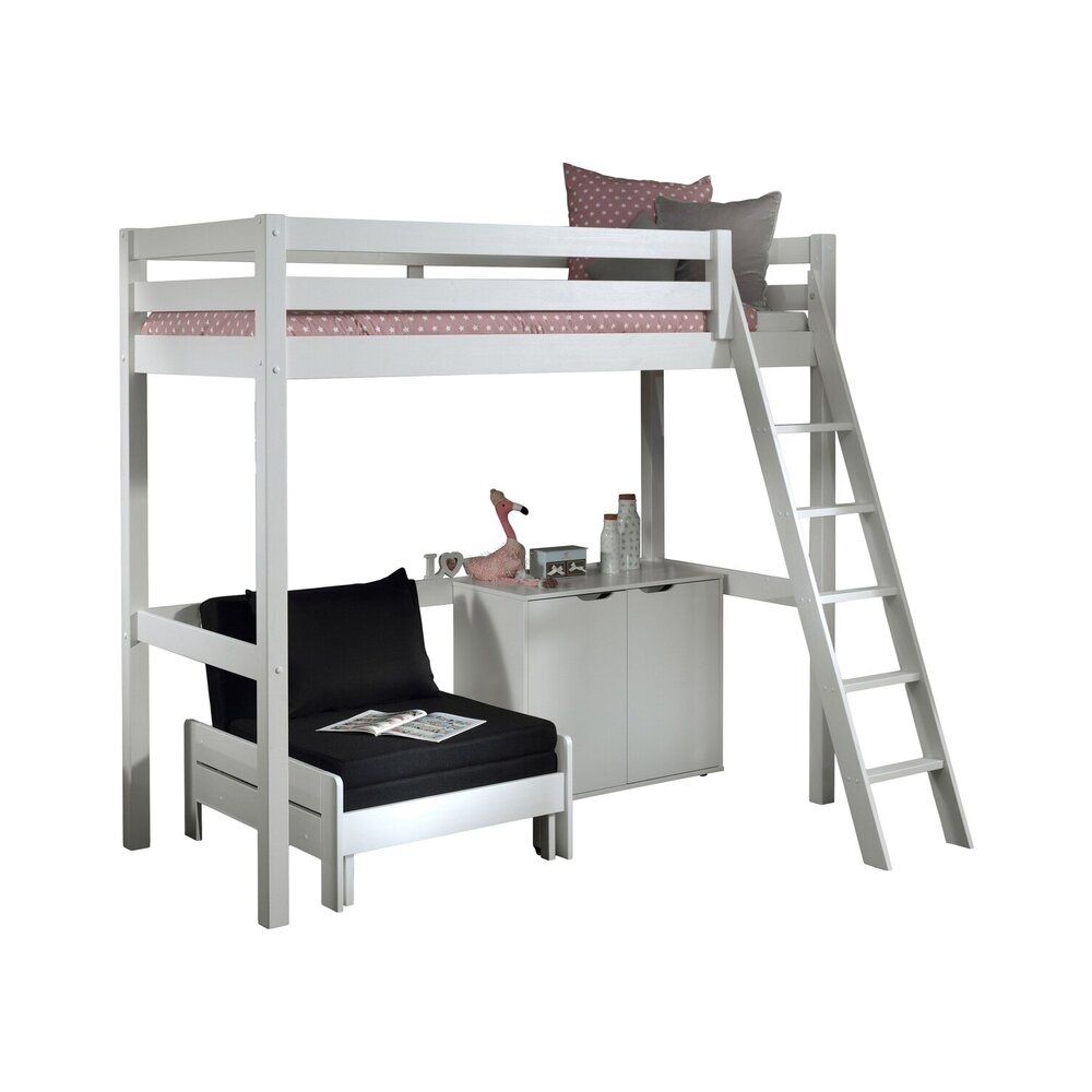 Pino mezzanine bed 90x200cm Wit
