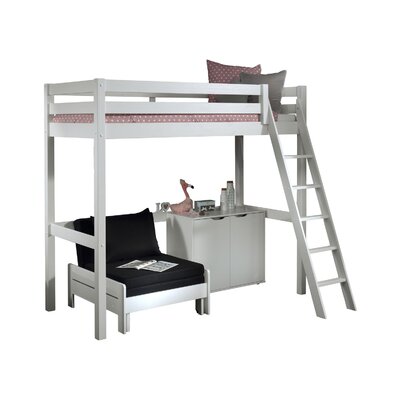 Pino mezzanine bed 90x200cm Wit