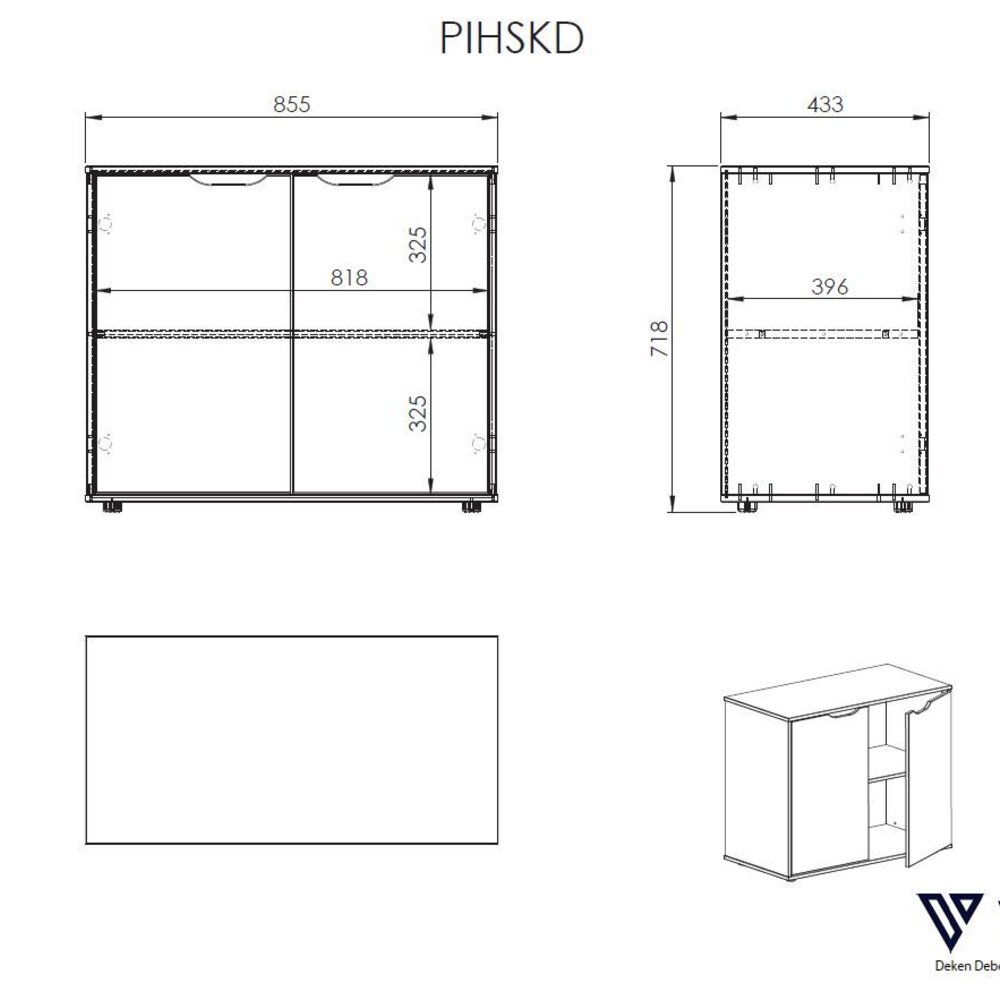 Pino mezzanine bed 90x200cm Wit