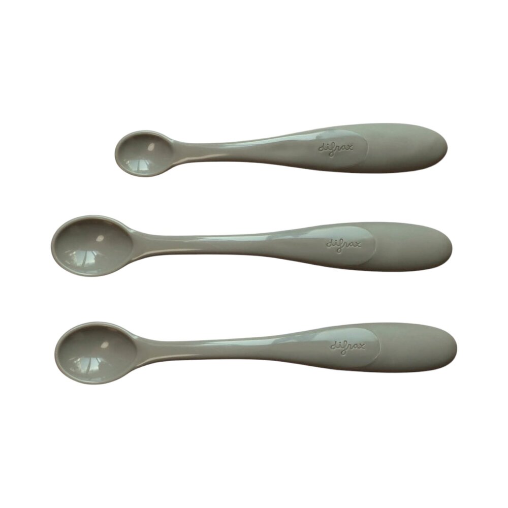 Baby voedingslepels (set van 3) Grijs