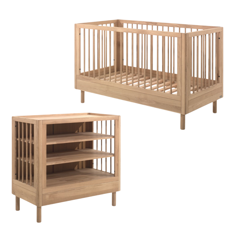 Forrest 2-delige kamer oak (babybed+open commode)