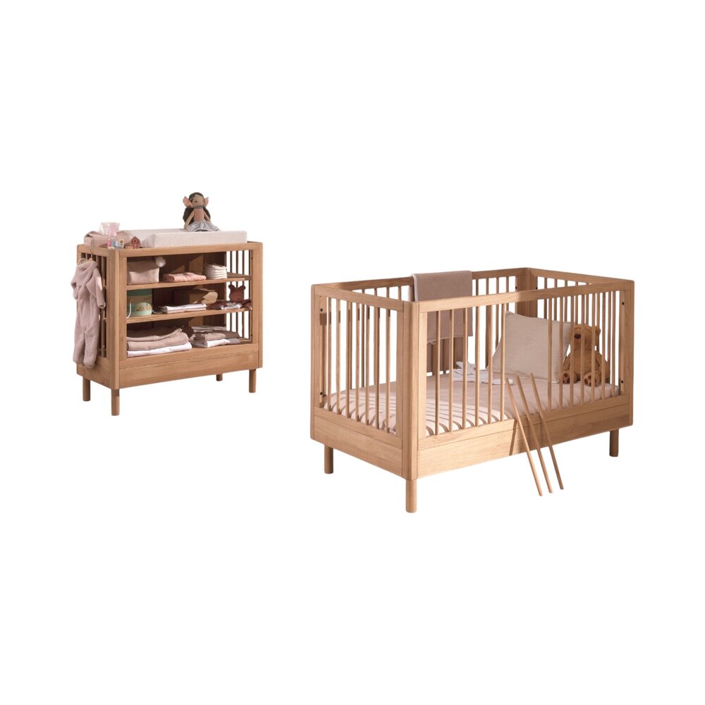 Forrest 2-delige kamer oak (babybed+open commode)