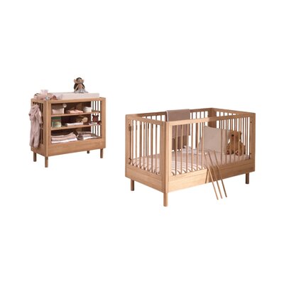 Forrest 2-delige kamer oak (babybed+open commode)