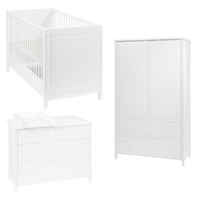 Gio 3-delige kamer (babybed+commode+2-deurskast)