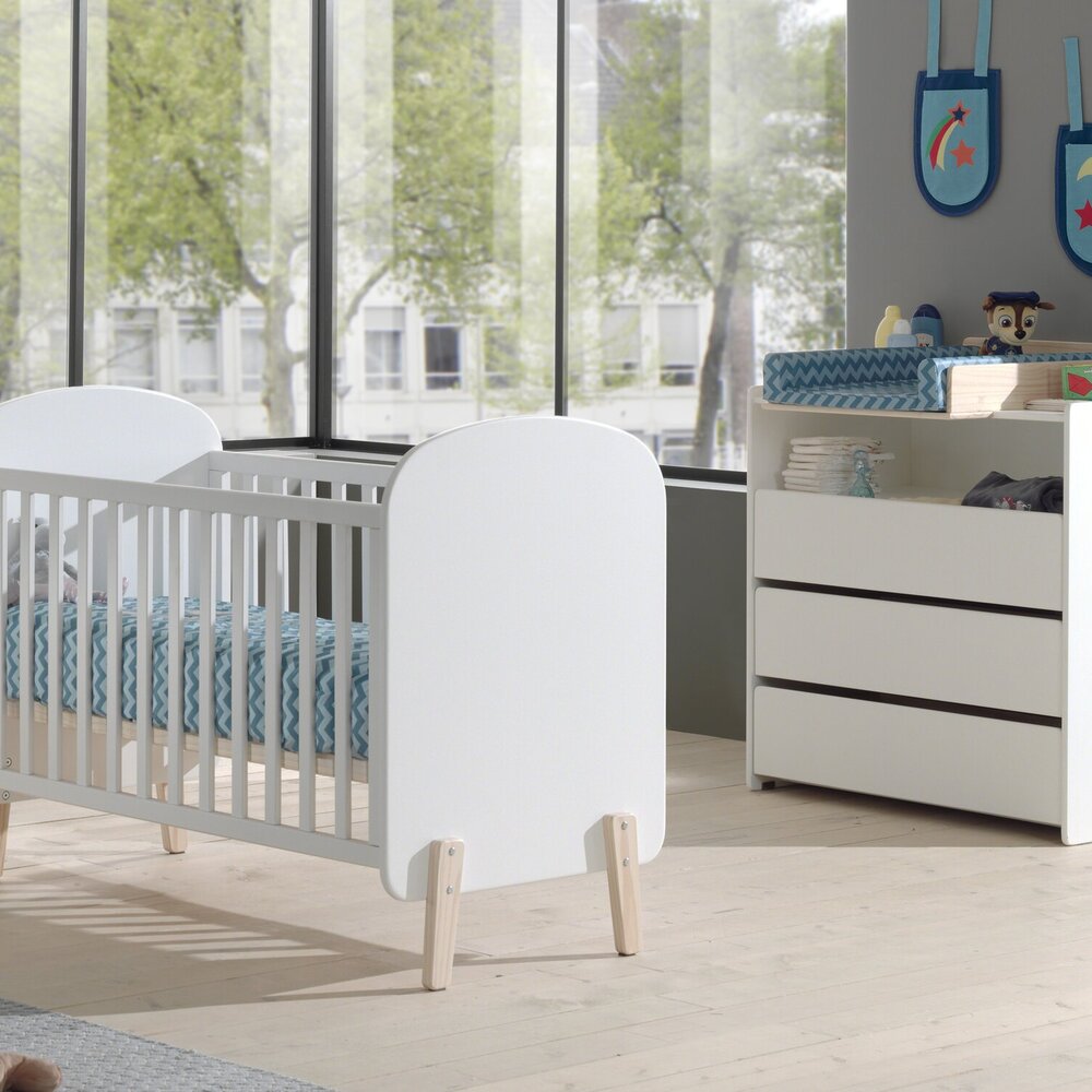 Kiddy 2-delige kamer (babybed+commode+opzetstuk)