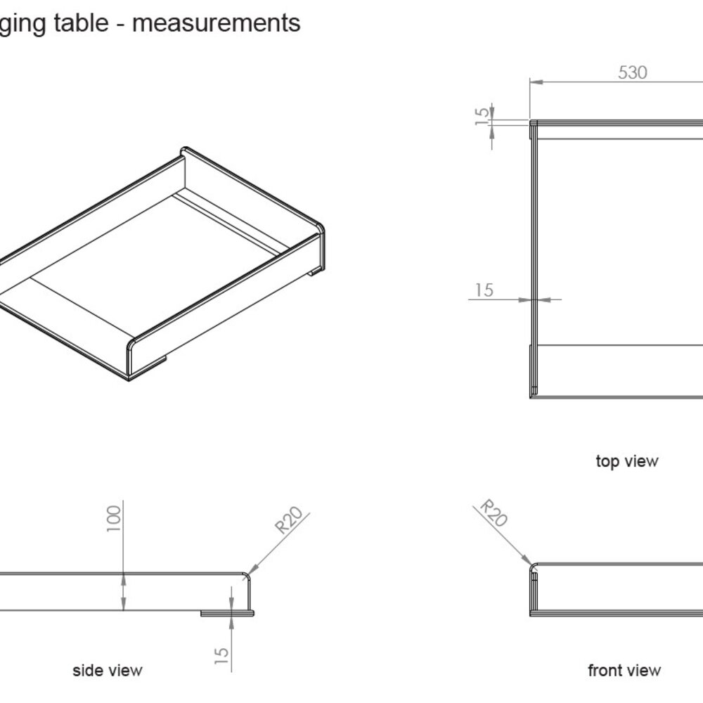 Kiddy 2-delige kamer (babybed+commode+opzetstuk)