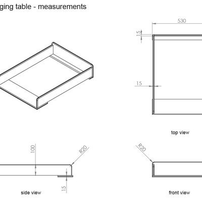 Kiddy 2-delige kamer (babybed+commode+opzetstuk)