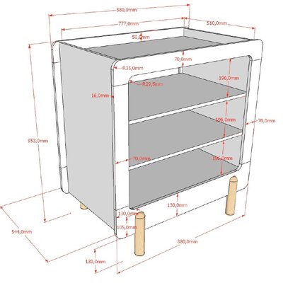 Smile 2-delige kamer (babybed+commode)
