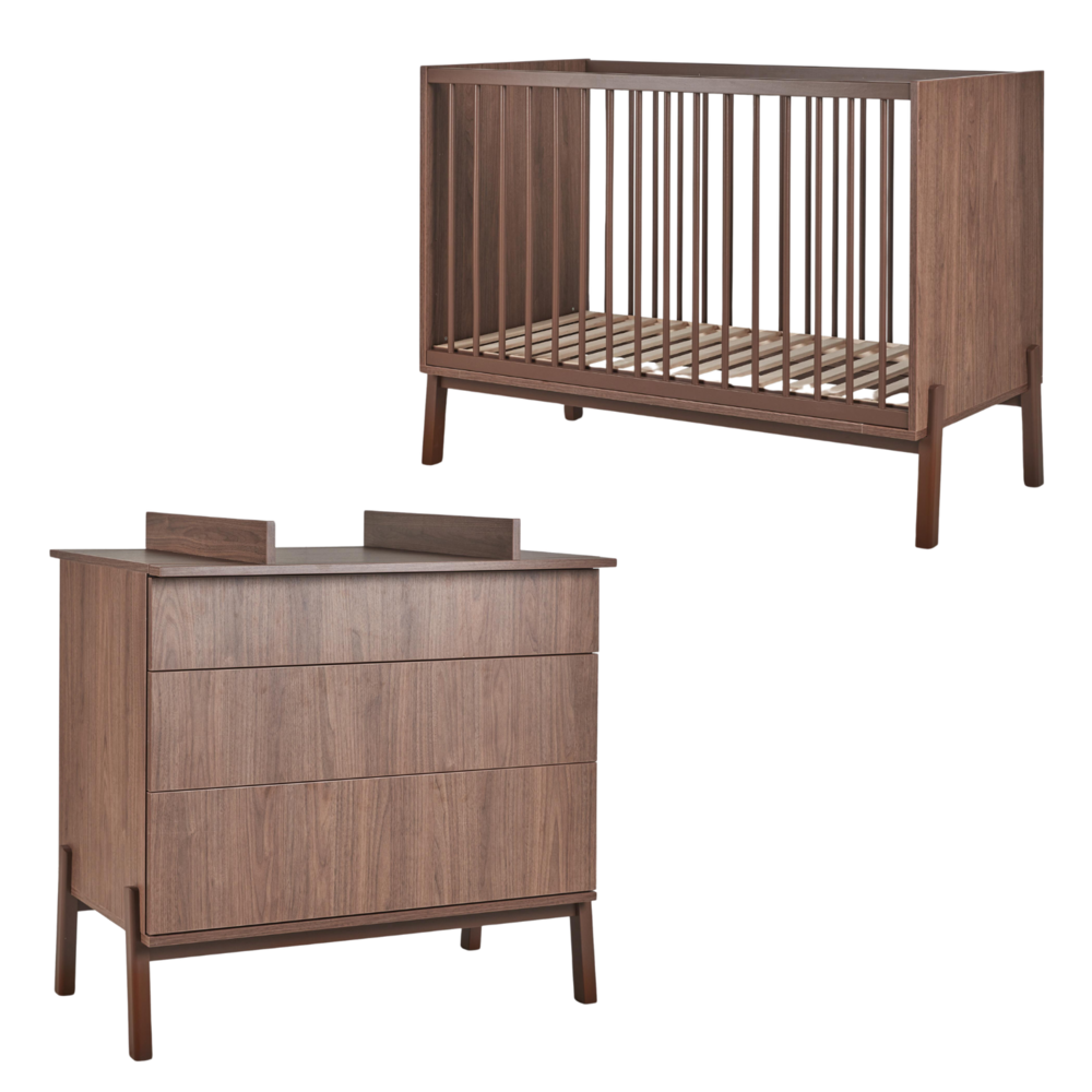 Ashi Chestnut 2-delige kamer (babybed 70x140+commode+extensie)