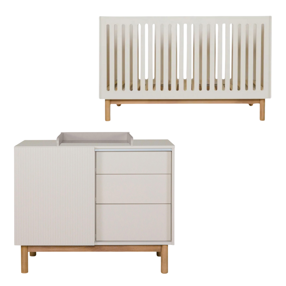 Mood Clay 2-delige kamer (babybed+commode+extensie)