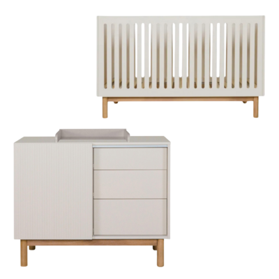 Mood Clay 2-delige kamer (babybed+commode+extensie)