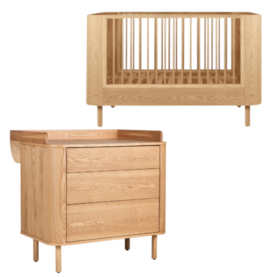Yume 2-delige kamer (babybed 70x140+commode+extensie)