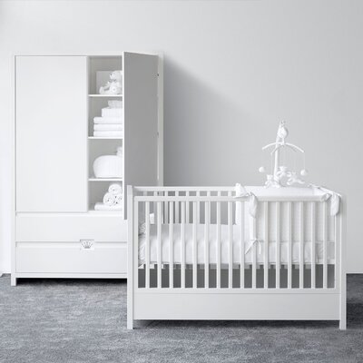 June 3-delige kamer (babybed+commode+extensie+2-deurskast)