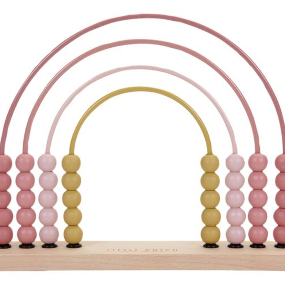 Regenboog telraam pink