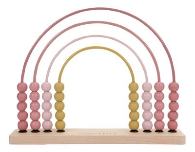 Regenboog telraam pink