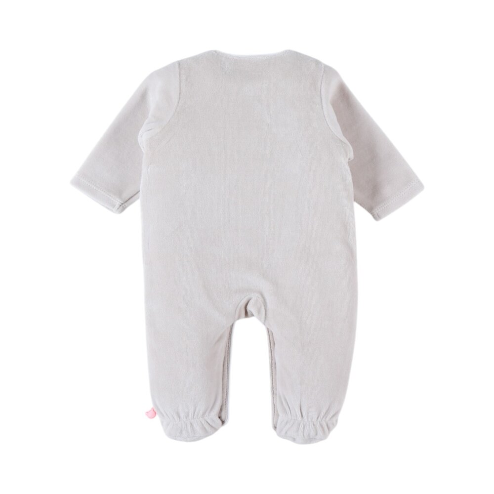 Pyjama in fluweel met olifantje Greige
