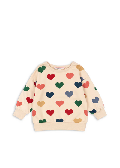 Lou pull sweat shirt hearts Bon coeur color