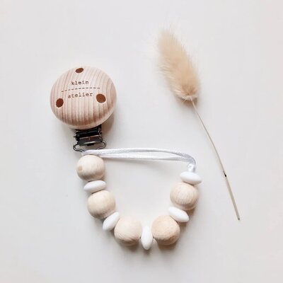 Klein atelier Fopspeenketting newborn met linzen