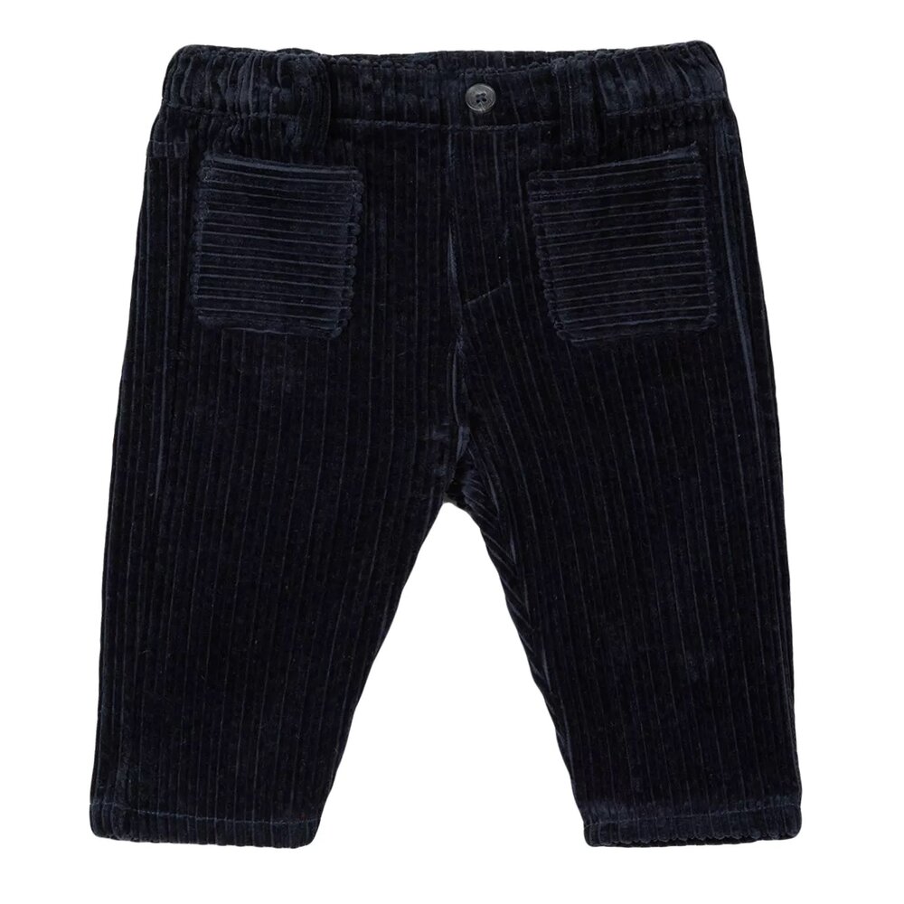 Broek velours Marine