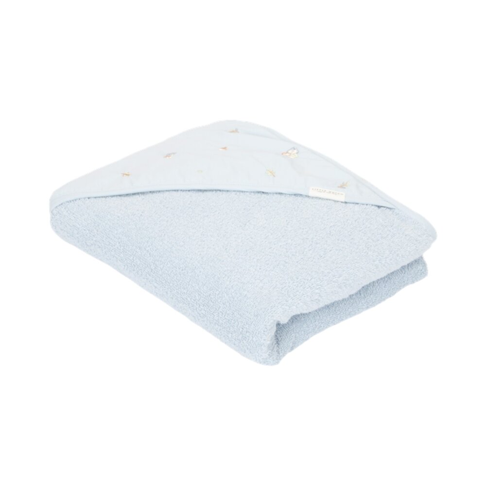 Badcape geborduurd - 100x100 cm Blue