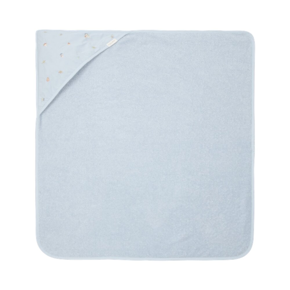 Badcape geborduurd - 100x100 cm Blue