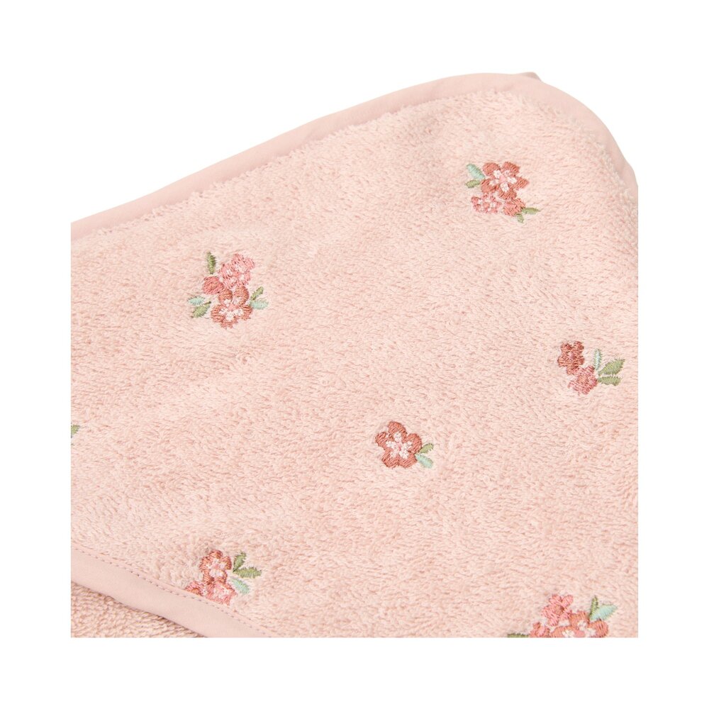 Badcape geborduurd Blossom - 75x75 cm