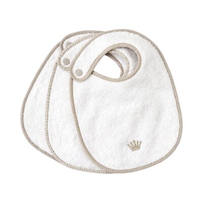 Bib 3 stuks Ethnic white