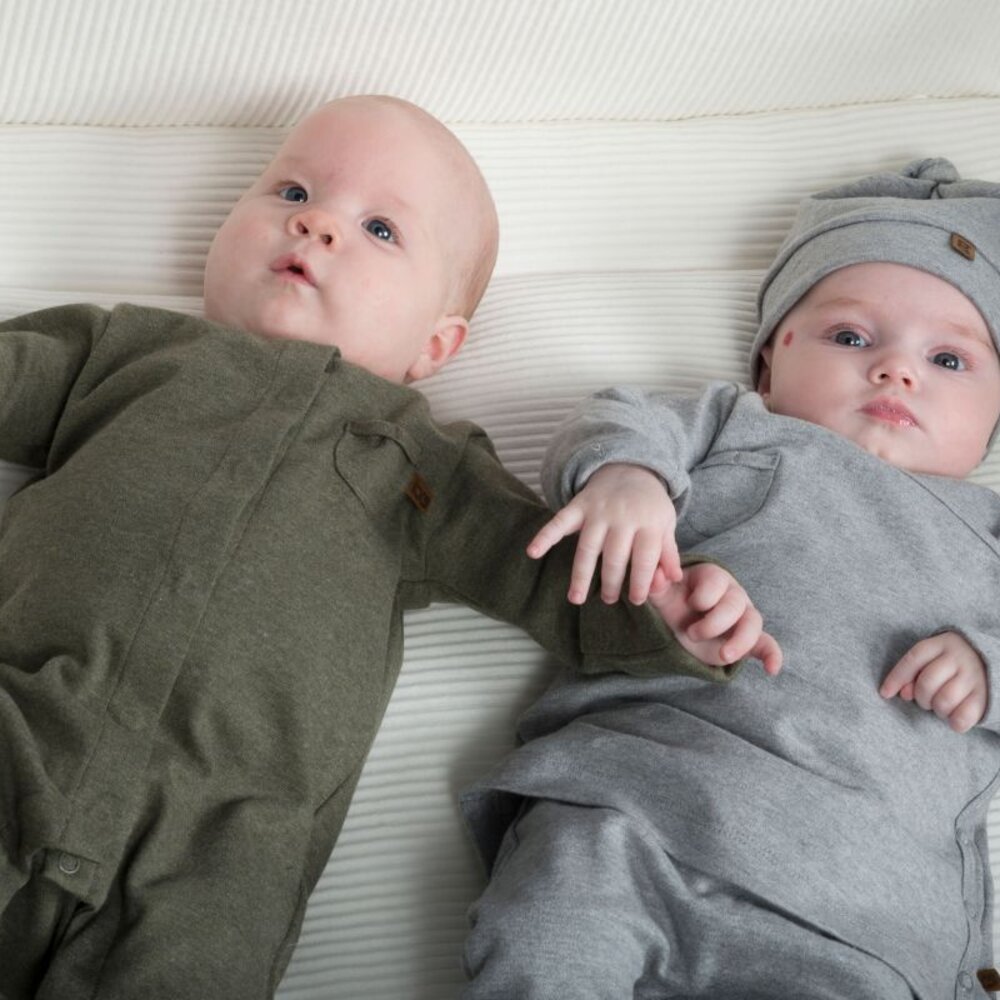 Boxpakje met voetjes Melange Khaki