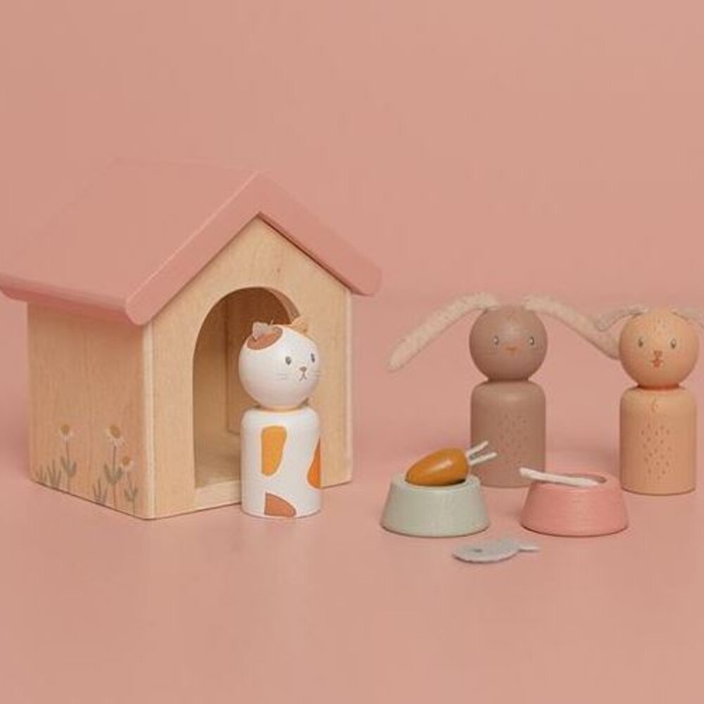 Aanvulset poppenhuis - huisdieren