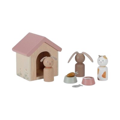 Aanvulset poppenhuis - huisdieren