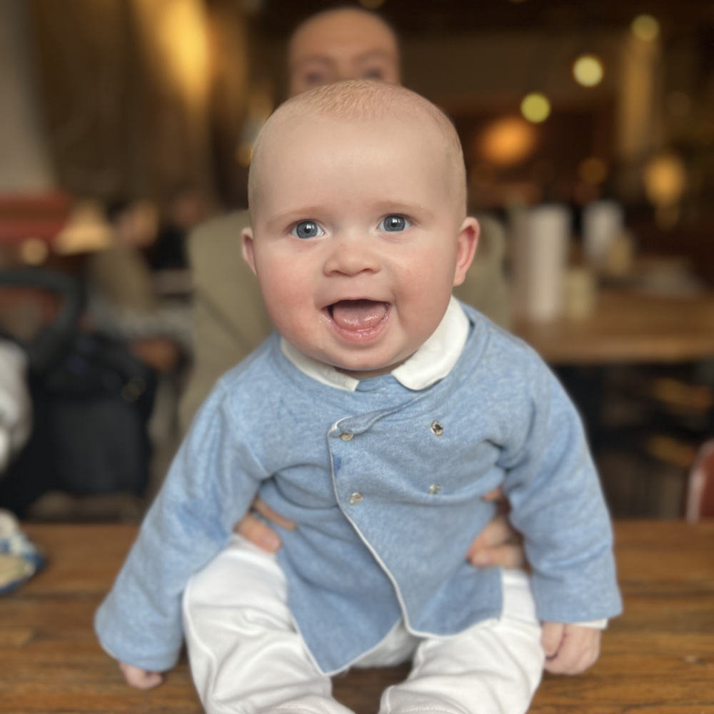 Baby vestje/jasje Denim Blue